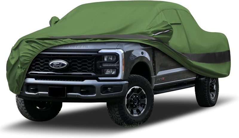 JURMON Heavy Duty Outdoor Car Cover Compatible with Ford F250/F350,Waterproof All Weather for Automobiles, Outdoor Full Cover Rain Sun UV Protection with Zipper Cotton - Image 1